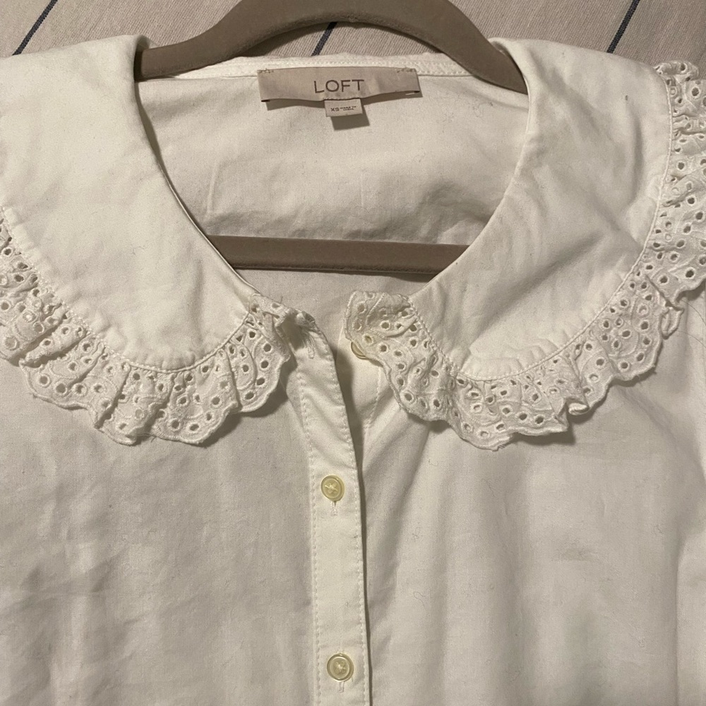 LOFT white button down with collar